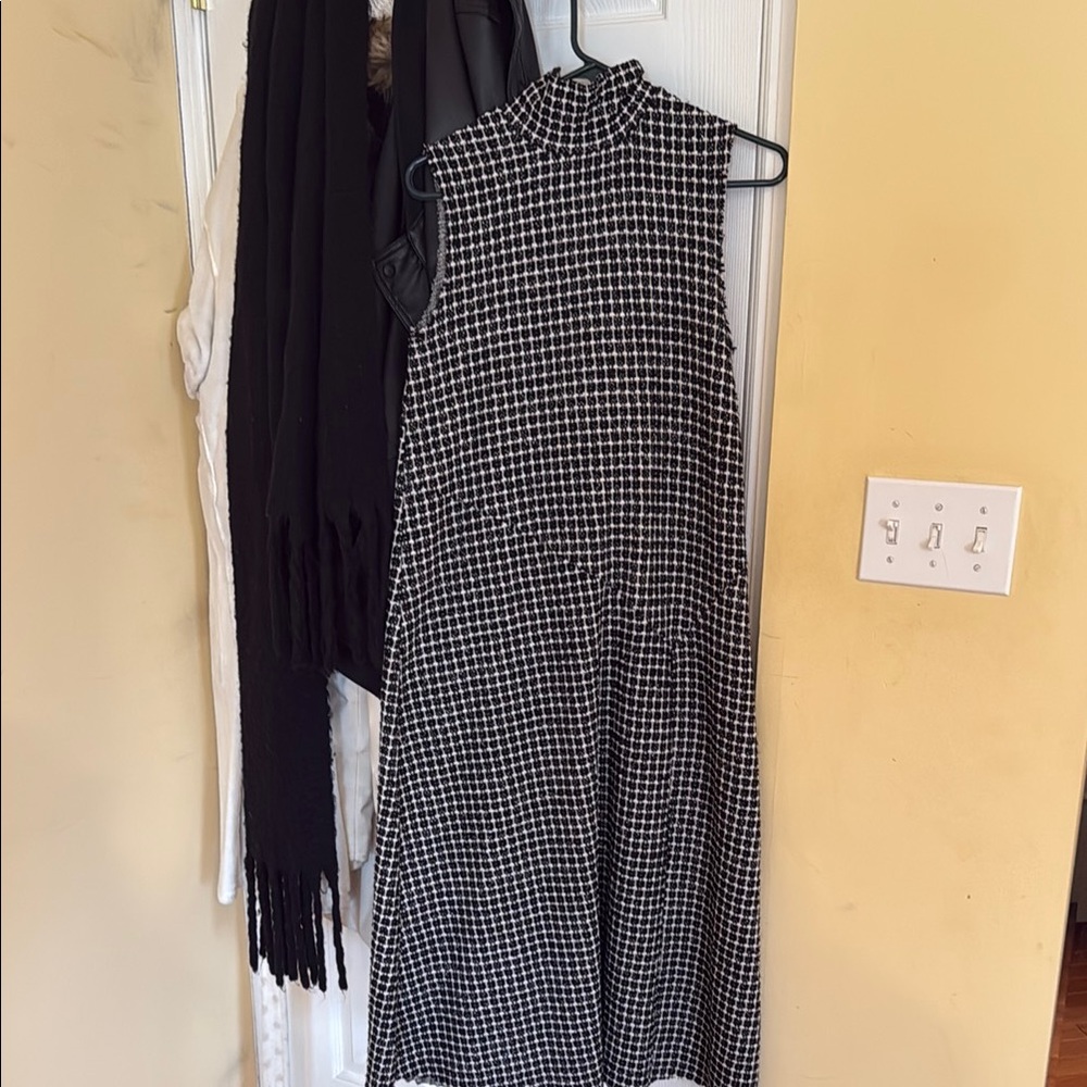 Zara Tweed Knit Midi Dress